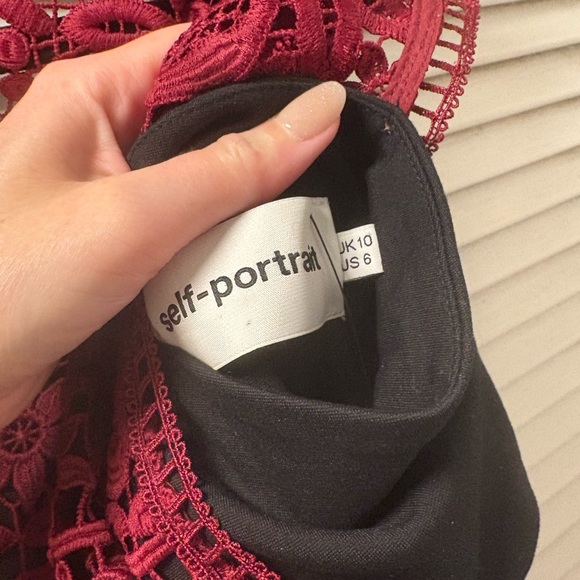 Self-Portrait Lace Mini Dress Size 6 - Picture 4 of 4